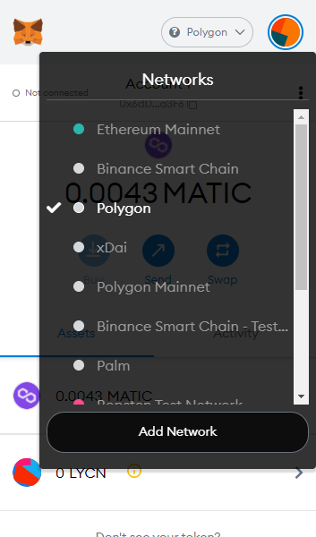 Change to Polygon Network